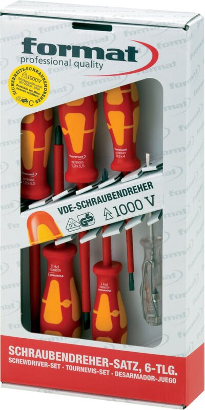 Vde Schraubendreher-Satz 6 tlg. mit Spannungsprüfer - Format