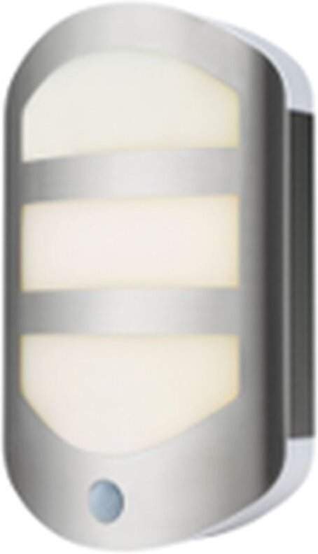 Außenwandlampe LED Bewegungssensor Edelstahl H: 28,3 cm IP44 3000 K warmweißes Licht 600 lm Modern