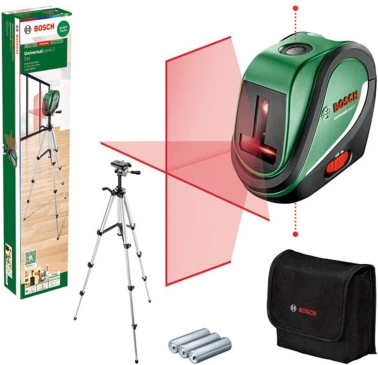 Bosch - diy UniversalLevel 2 Kreuzlinien-Laser Set (0603663803)