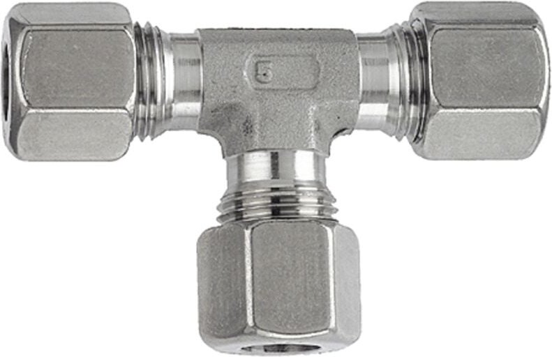 Thumbnail - Riegler - T-Verschraubung, Rohr-Außen-Ø 6 mm, Edelstahl 1.4571, 100 bar