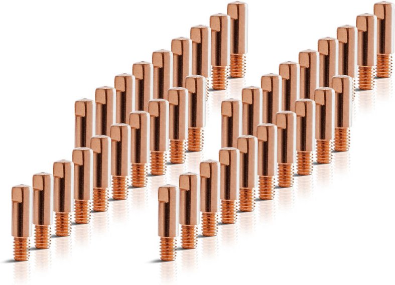 STAHLWERK 2 x Stromdüsen AK15 MB15 Kontaktdüsen M6x25 0,9 mm MIG MAG