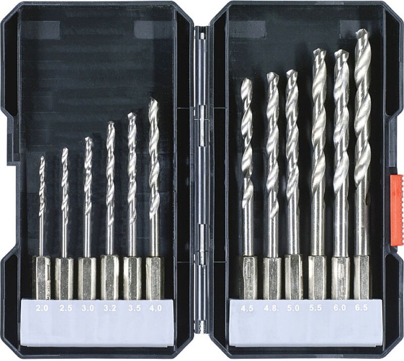 kwb 108810 HSS Metall-Spiralbohrer-Set 12teilig DIN 338 1/4" (6.3 mm) 12 St.