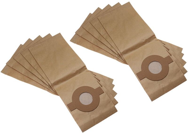 10x Staubbeutel kompatibel mit Kärcher fp 303, fp 306 plus, pst 222, fp 222 Staubsauger - 44cm x 16cm braun - Vhbw