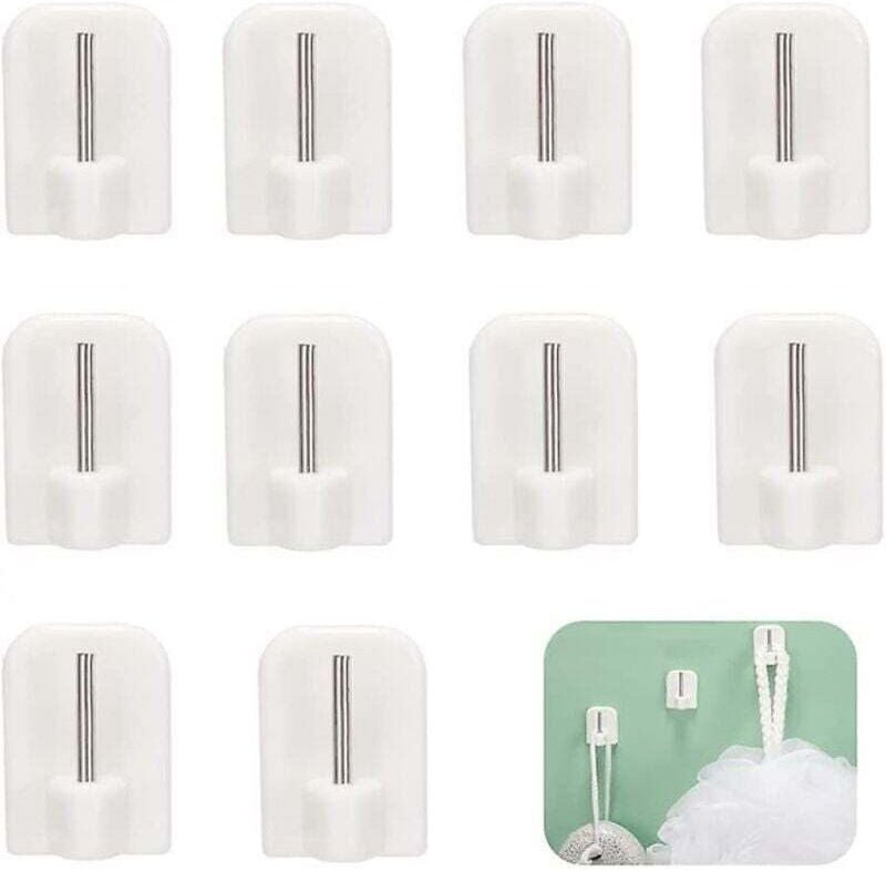 Selbstklebende Haken für Gardinenstangen (10 Stück)