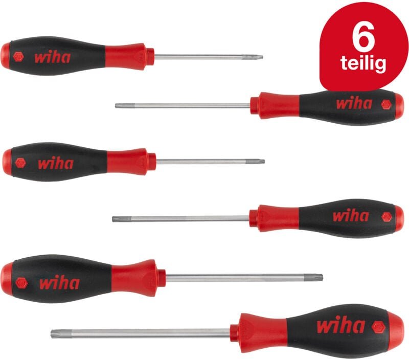 Schraubendreher Set SoftFinish® (24506) 6 tlg. i Schraubenzieher Satz für Alltag, Handwerk, Industrie i Schraubwerkzeug ...