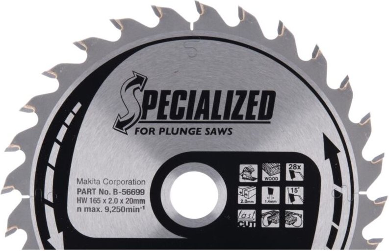 Sägeblatt für Tauchsägen 165 x 20 mm • 28 Zähne - Makita