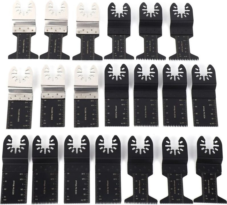 Ugreat - 20-teiliges Hochleistungs-Oszilliersägen-Schnellspann-Multifunktionswerkzeug für Holz, Metall und Kunststoff