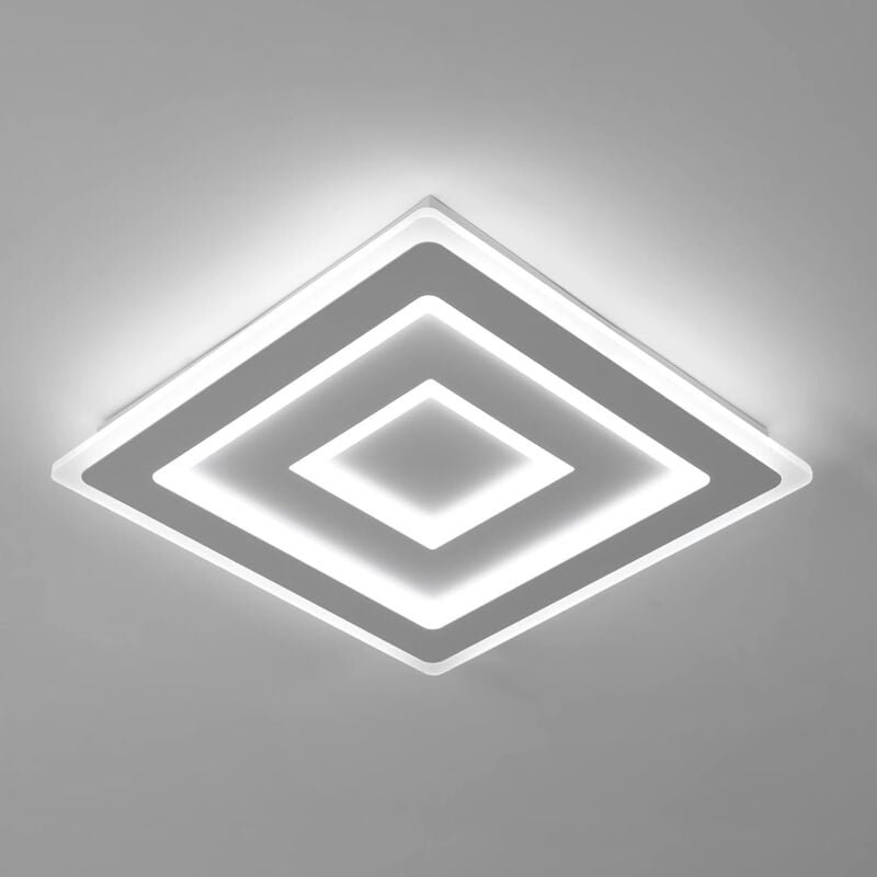 Comely - Moderne led Deckenleuchte Quadratisch, led Deckenlampe 52W, Deckenleuchte aus Weißem Acryl ø 40cm für Schlafzim...