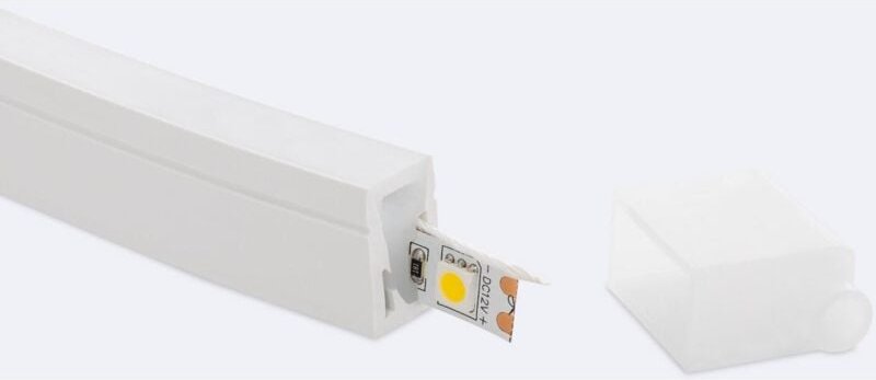 Efectoled - Profil Neon sflex 12x20 seitliche Kurve für led Streifen IP20 bis 11 mm 2 m