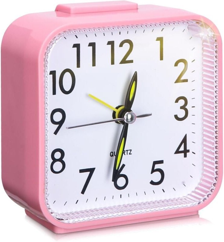 Lablanc - Quarzwecker, geräuschloser analoger Wecker, tickt nicht, Schlummerfunktion und Nachtlichtfunktion, bester Reis...