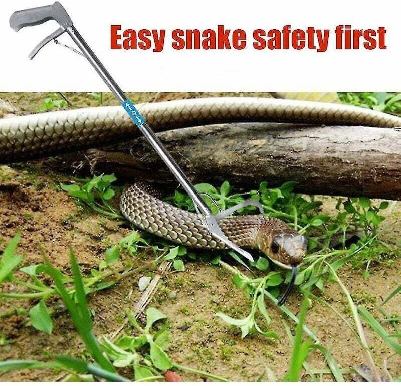 1 m faltbare Schlangenzange, Stock, Reptilienfänger, faltbare Zange, breite Backe, Schlangenzange, Edelstahl, Werkzeug z...