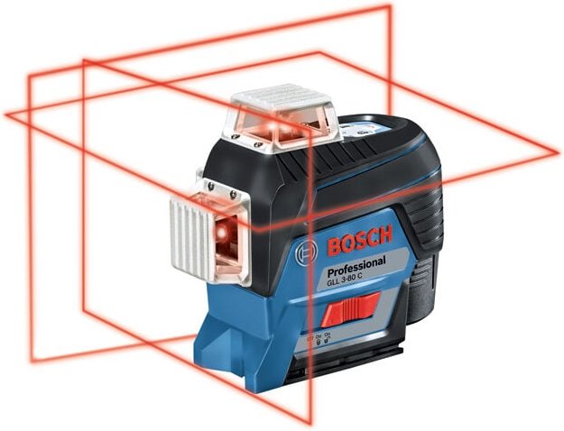 Bosch Linienlaser gll 3-80 c Professional inkl. Schutztasche und Laserzieltafel
