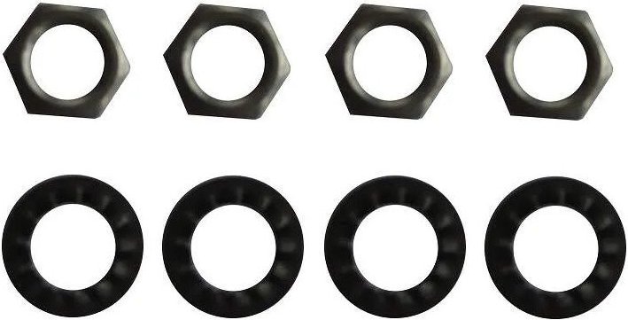 Electraline - Unterlegscheiben 18mm mit Sechskantmuttern 15mm, 10x1, 4 Stück