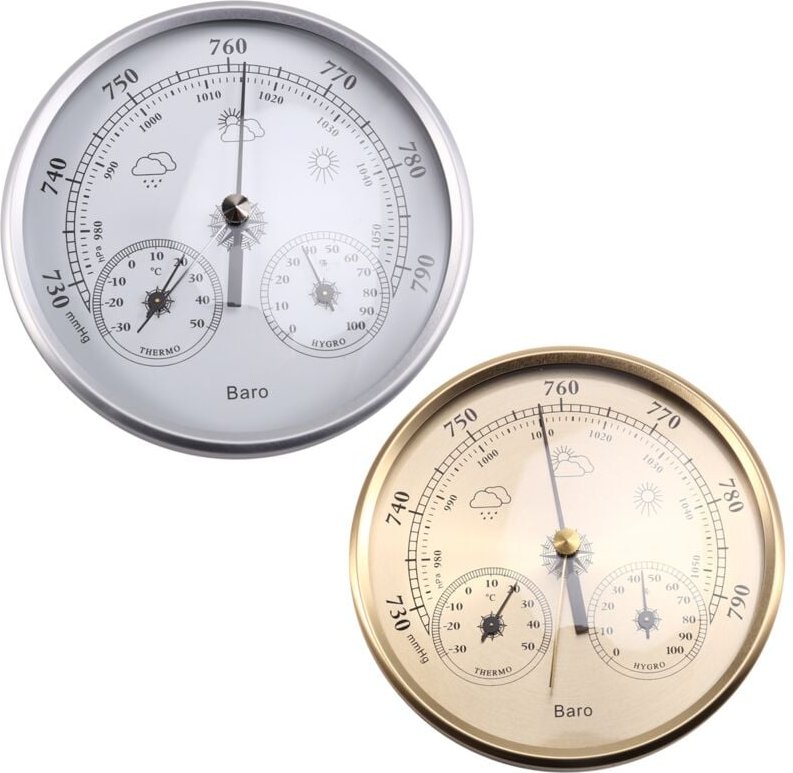 STÜCKE Wander Cloudly Barometer mit Thermometer-Hygrometer, 3-in-1-Wetterstation für Prognoseinstrument