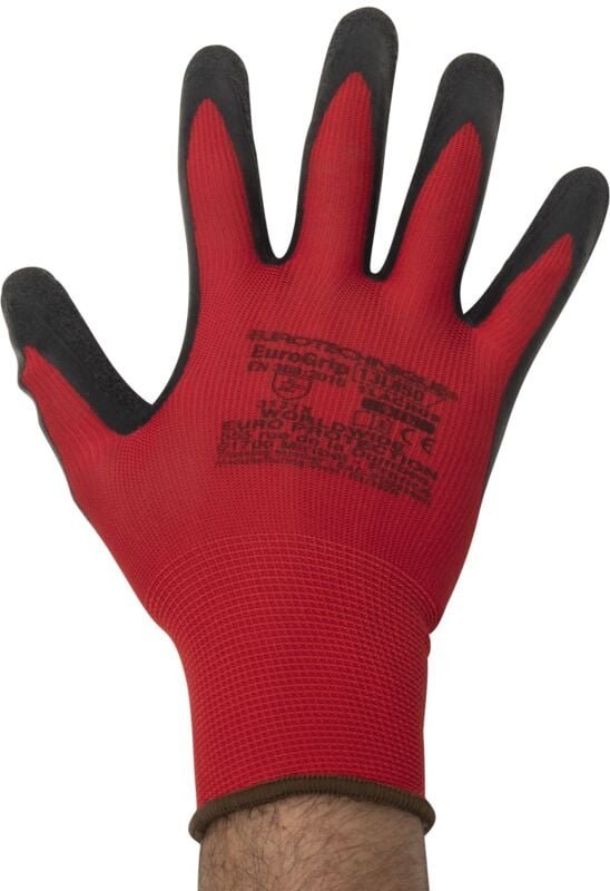 Handschuhe für alle Arbeiten in Rot und Schwarz Größe 9