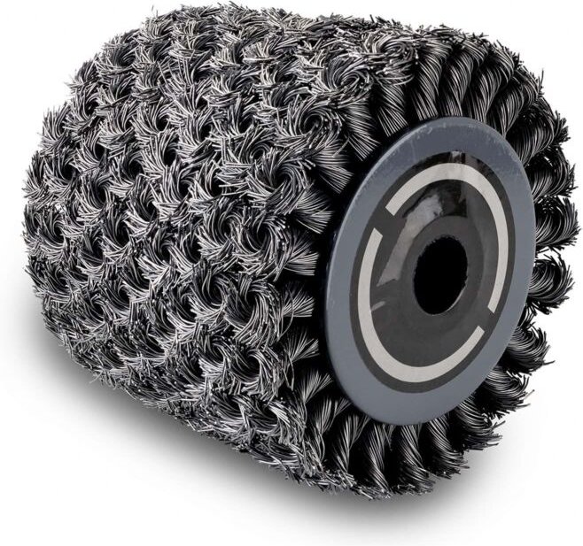 Celloplast - Scheppach Drahtbürste Schleifwalze für Renovierungsschleifer MRS1300, Ausführung: Gedrehte Metalldrahtbürst...