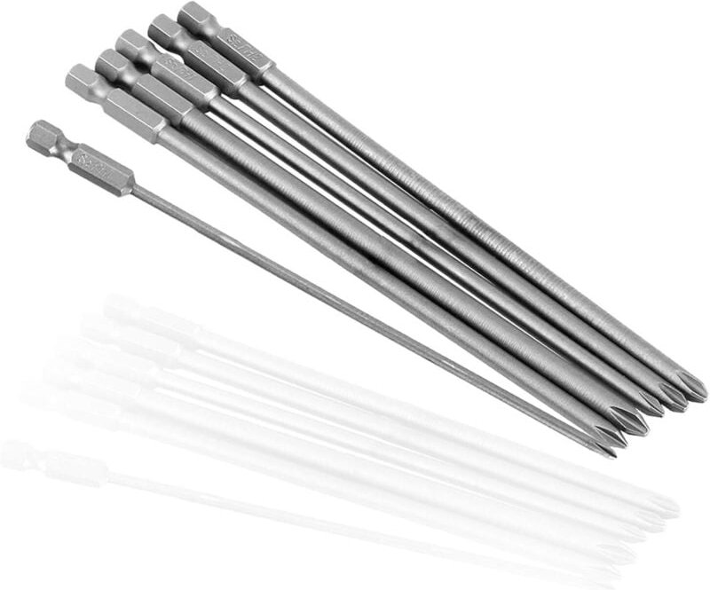 Stücke 6,35mm Sechskantschaft Magnetische Kreuzschlitzschraubendreher Bit Set Elektrowerkzeuge 150mm Länge