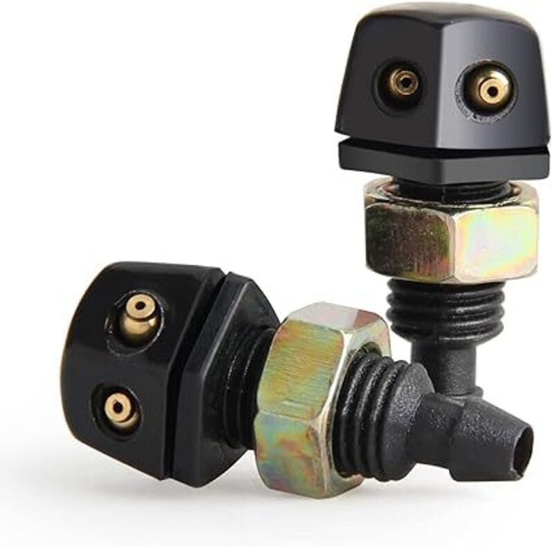 Auto-Scheibenwaschpumpen: 2 Stück Scheibenwischer-Sprühdüsendüsen für Scheibenwaschanlage (schwarz) - Ahlsen