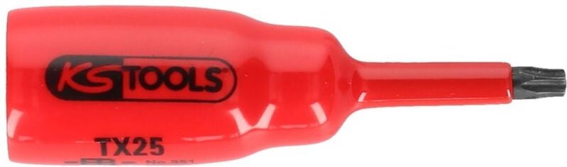 Ks Tools 3/8 Bit-Stecknuss mit Schutzisolierung für Torx-Schrauben, T20, kurz