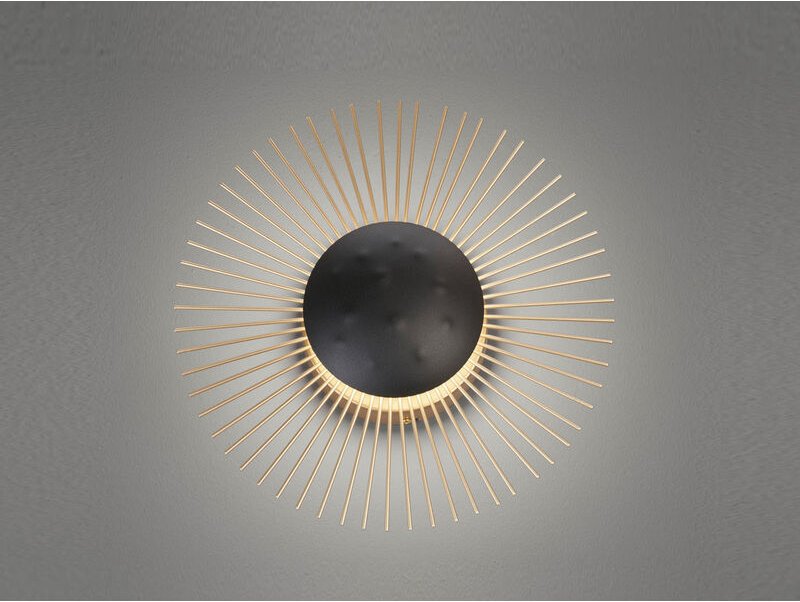 Led Wandleuchte varras Schwarz / Gold, ø 30cm