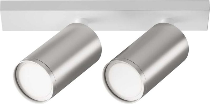 Maytoni - Deckenleuchte Deckenlampe Esszimmerleuchte 2 flammig Alu silber weiß verstellbar