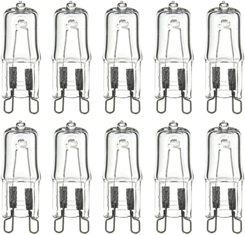 10 Stück G9 Halogenlampe, umweltfreundliche Kapsel-LED-Lampe, eingelegte Perlenkristall-Halogenlampe, 40 W