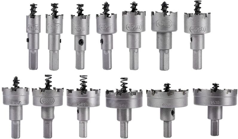 Zoternen - 13 teile/satz 16 18 20 22mm Hartmetall Spitze tct Bohrer Lochsäge Set Edelstahl