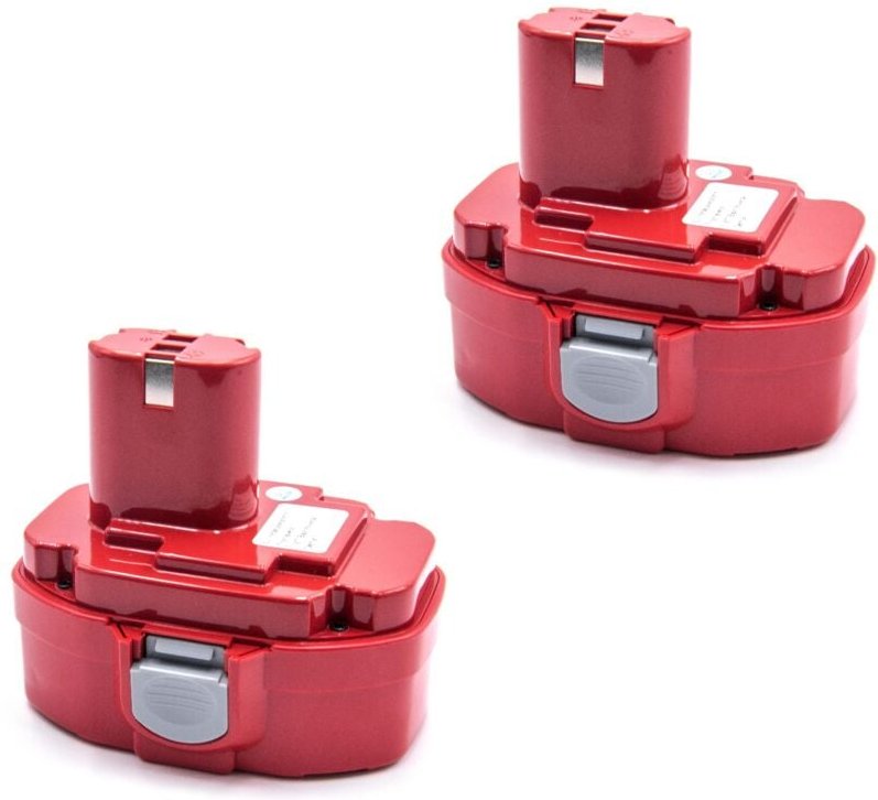 Thumbnail - 2x Akku kompatibel mit Makita 6343DWDE, 6343DWB, 6347D, 6343DWFE, 6347DWAE, 6343DBE, 6343DWA Werkzeug (2000 mAh, NiMH, 1...