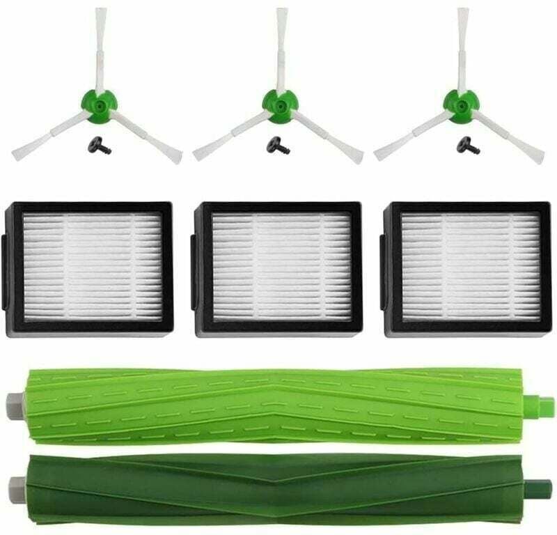 Alovez - Mirtux Zubehörpaket für Roomba E5 E6 i3 i3+ i7 j7 j7+ e5154 e5158 Komplettes Ersatzset für Ersatzteile, Seitenb...