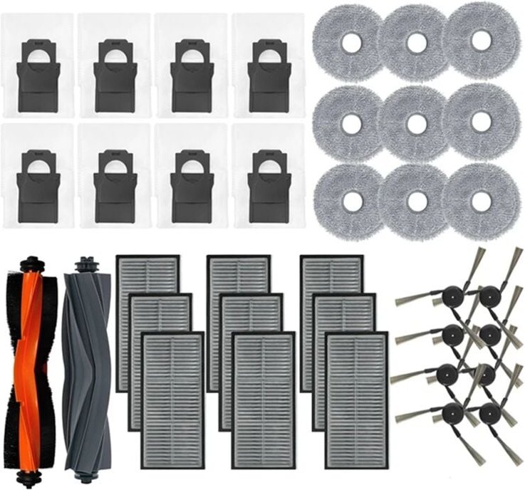 Für X40 Wichtigsten Seite Pinsel Mopp Pads Lumpen Hepa-Filter Staub Tasche