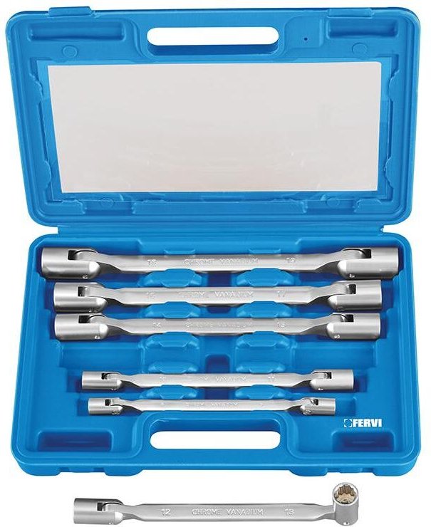 Satz Doppelsteckschlussel 8x9 - 18x19 Fervi 0340s