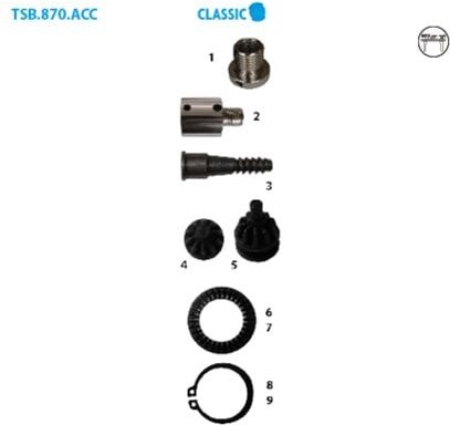 Zubehör für Drehfutter Classic 2 1 ' x 8TPI männlich / M33 x 3,5 weiblich