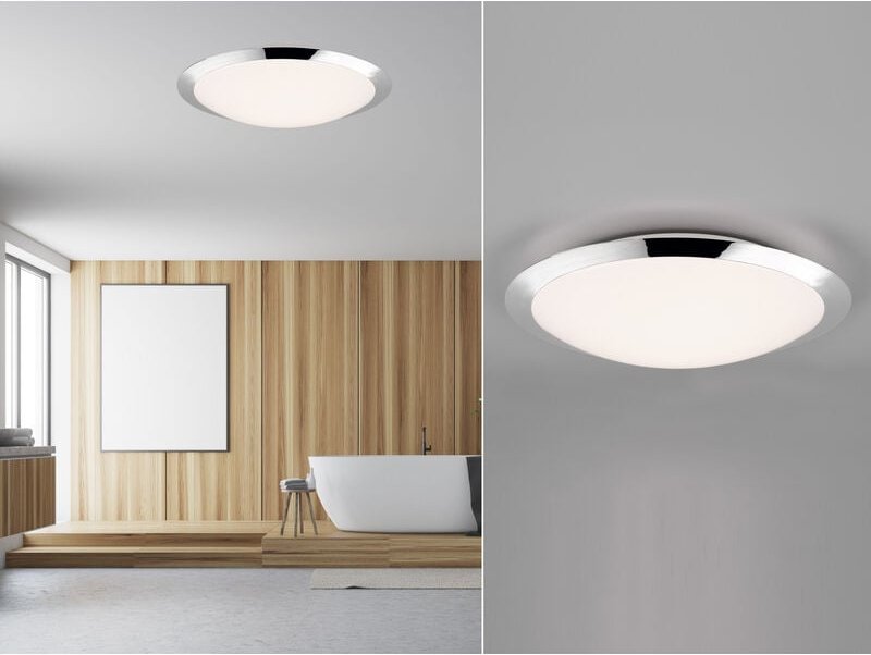 Led Deckenleuchte umberto in Chrom ø 42cm, IP44 - Badlampen