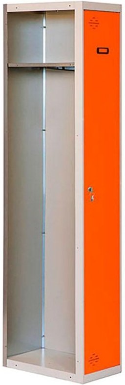 Simonrack Simonlocker Schrank grau und orange 1800x400x500
