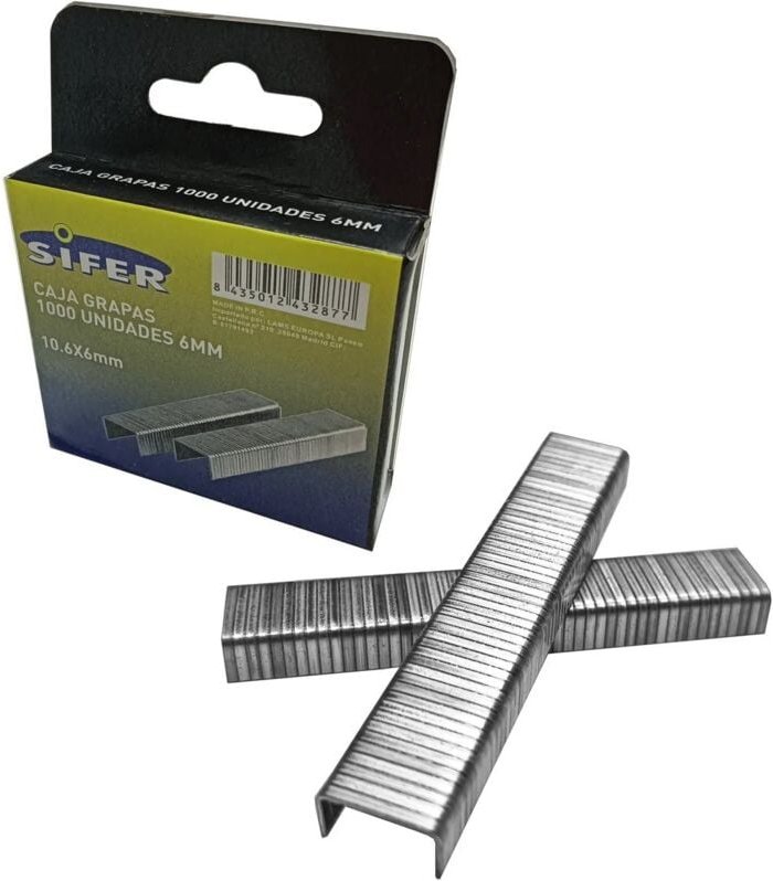 Sifer - verzinkte klammern Nr. 610,6 x 6 mm, box 1000 einheiten