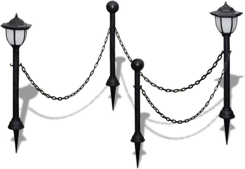 2x led Lampe Solarleuchte Außenlampe Gartenleuchte Laterne Vidaxl