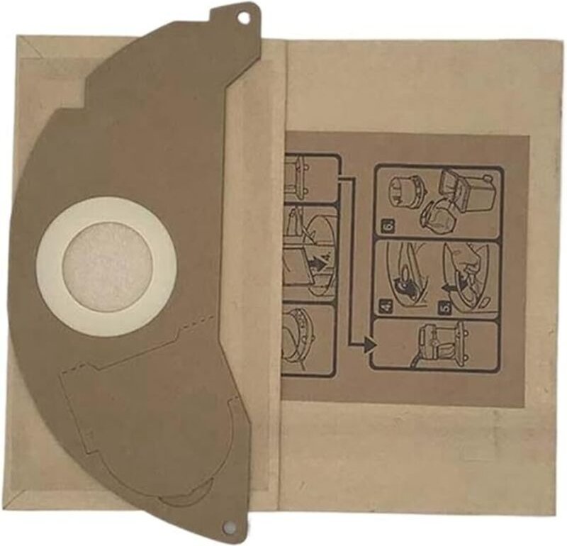 Packung mit 10 Staubsaugerbeuteln, kompatibel mit Kärcher WD2 / MV2 (Art.-Nr. 6.904-322.0)
