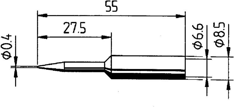 Ersa Lötspitze Serie 0832, UD/bleistiftspitz, verlängert, 0.4 mm, 1 Stück