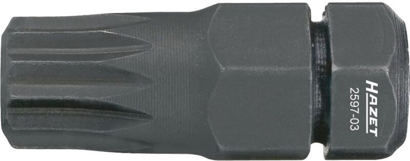 Bit 2597-03 Sechskant massiv (5/16 Zoll) Innen Vielzahn Profil xzn ? - Hazet