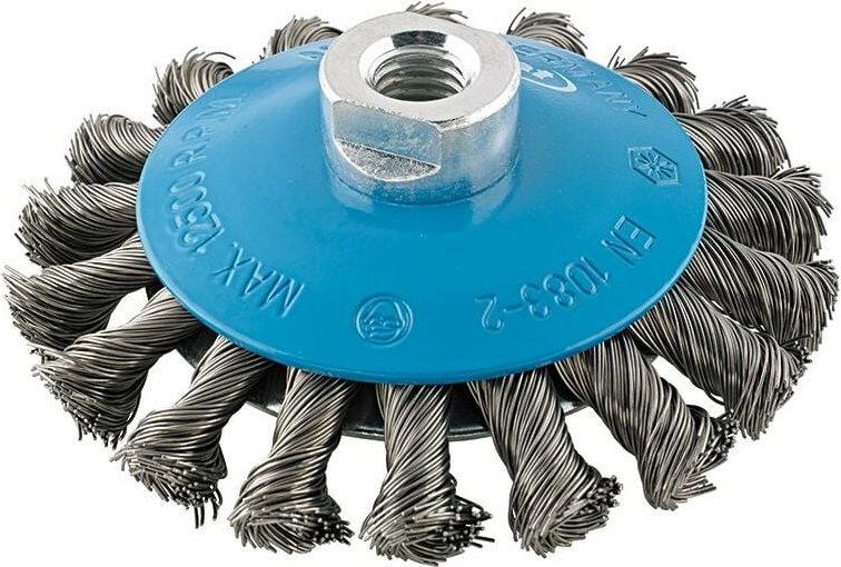 Kegelbürste Stahldraht gezopft M14 115mm - Format