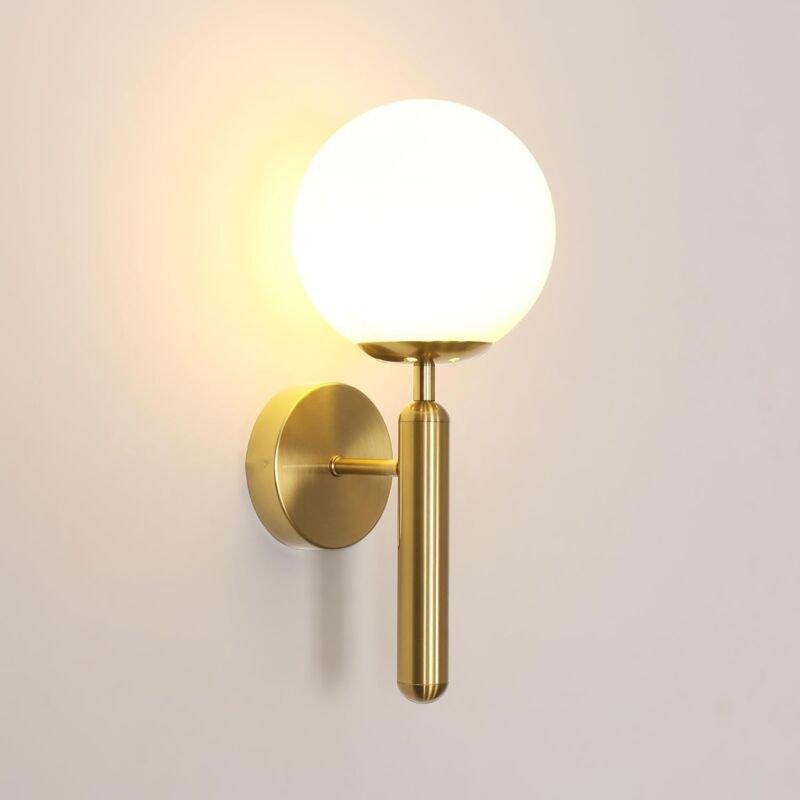 Thumbnail - COMELY® Wandleuchte für den Innenbereich, moderne E27-Wandlampe im minimalistischen Design, Innenbeleuchtung mit Glassch...