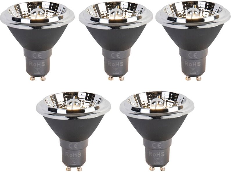 Luedd - Set mit 5 GU10 3-Stufen-Dimm-zu-Warm-LED-Lampen AR70 6W 320lm 2000-3000K