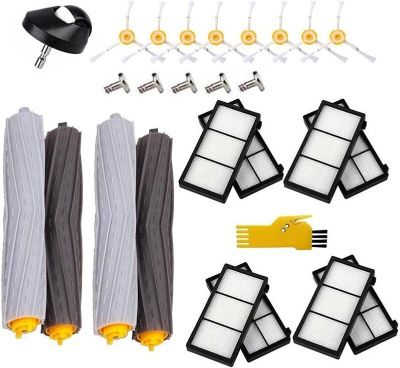 Zubehörset für iRobot Roomba 981 971 960 966 980 985 805 860 870 871 880 890 Ersatzteile für Staubsaugerroboter 26er-Pac...