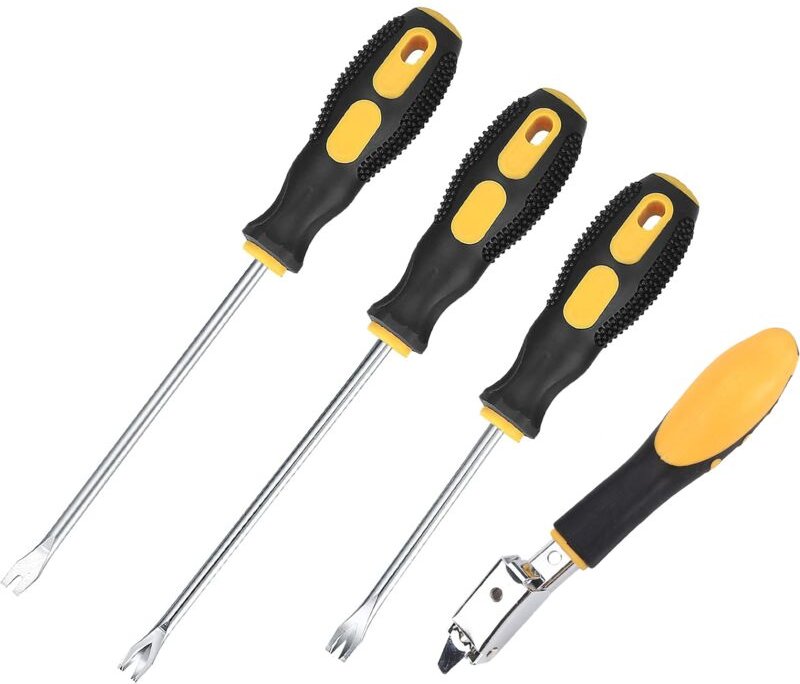 4 Stück Polsterklammerentferner, Klammerentferner, Polsterklemmenentferner, Nagelentferner, Klammer- und Nagelentferner,...