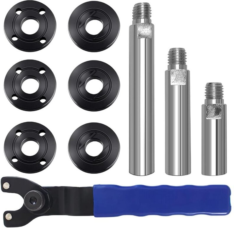 Winkelschleiferschlüssel 5/8 Zoll-11-Verlängerungswelle mit 6-teiliger Schraubenschlüssel-Flanschmutter, 3 Zoll, 4 Zoll ...