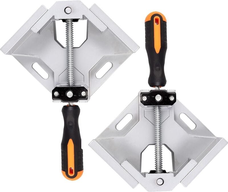 90 Grad rechtwinklige Klemme, 2 Stück, Aluminiumlegierung, rechtwinklige Klemmbacke, verstellbarer Eckschraubstock, 70 m...