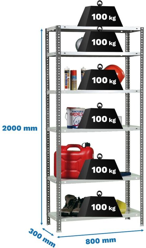 Simon Rack Comfort Mini Metallregal anthrazit weiß
