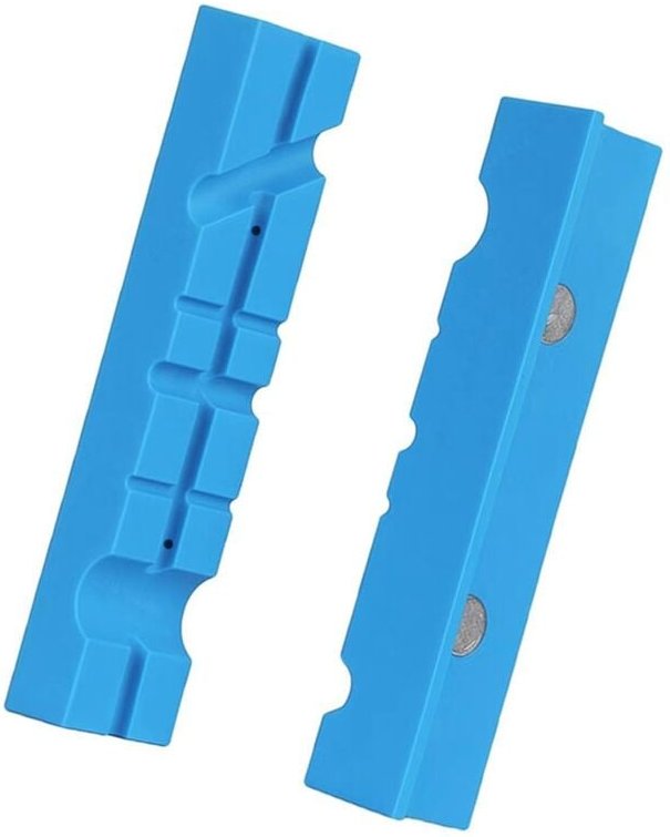 Schraubstockbackenpolster 5 Zoll, 1 Paar weiche Backen für Werkbänke, Universalabdeckungen, Mehrrillen-Design, zum Spann...