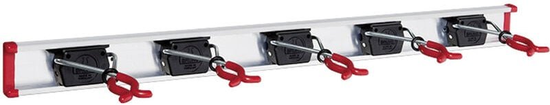 Alu-Gerätehalter-Set, inkl. 5 Halter und 1 Schiene Länge 750 mm - Bruns