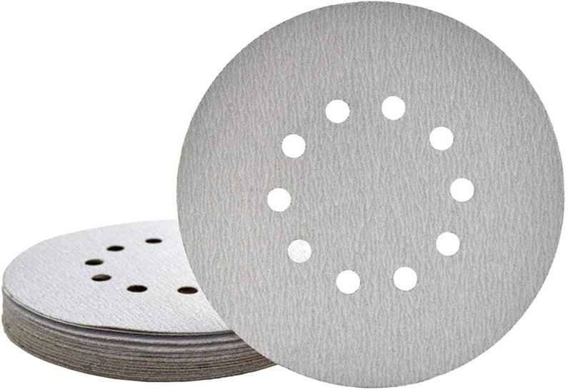 Shark Klett-Schleifscheiben, 225 mm, 10-Loch, f. Trockenbauschleifer, Normalkorund (25 Stk.) K400 - Miotools